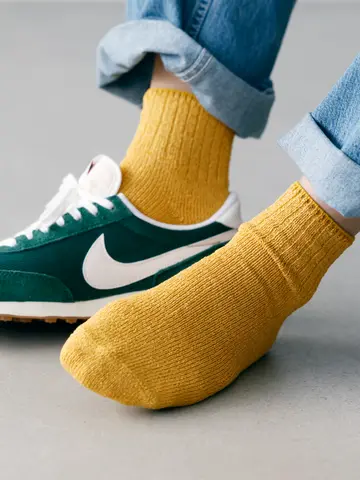 【Tabio MEN】和紙ブークレリブベタショートソックス