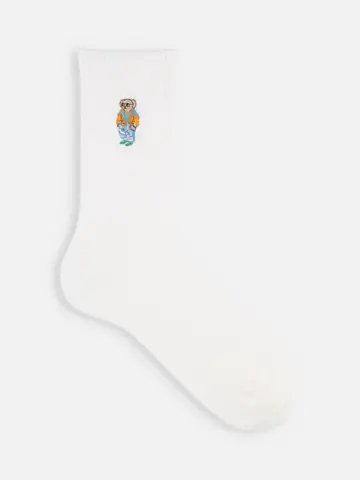 【MEN】POLO アメリブシーズンベア刺繍レギュラー丈ソックス