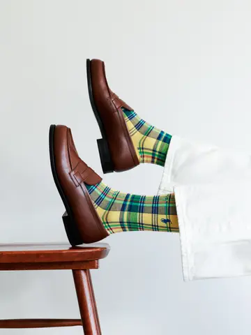 ポニー刺繍マドラスチェックレギュラー