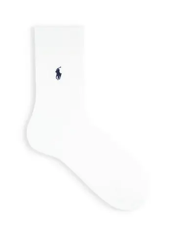 【MEN】POLO ポニー刺繡ケーブル柄レギュラー丈ソックス
