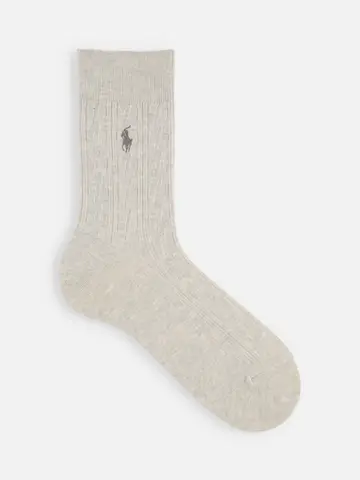 POLO ポニー刺繡ケーブル柄レギュラーソックス