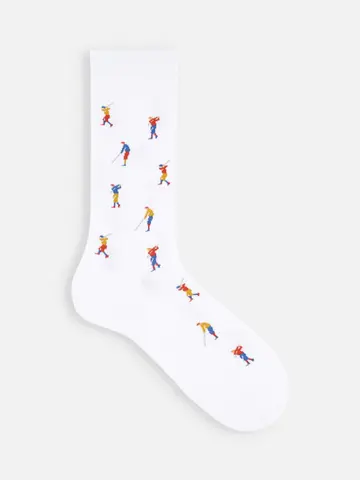 【Tabio MEN】ゴルファー柄レギュラー丈ソックス