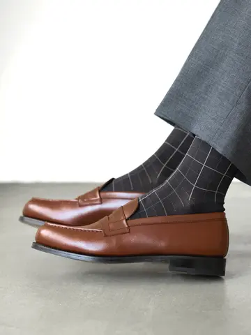 【Tabio MEN】スパイラルウィンドウペンソックス