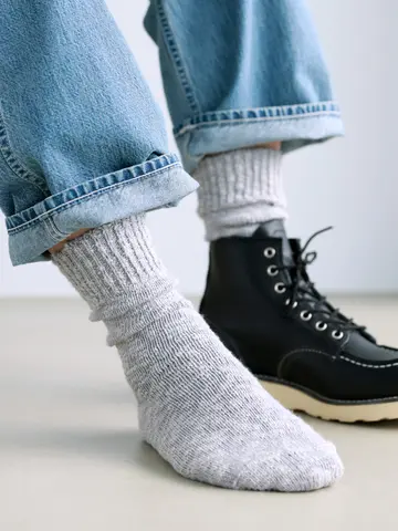 【Tabio MEN】ビッグスラブリブベタソックス