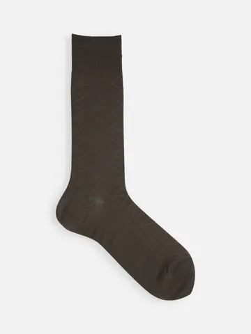 SALE!【Tabio MEN】ステッチダイヤチェックレギュラー丈ソックス