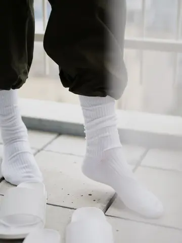 【Tabio MEN】定番/綿混2×2リブレギュラーソックス