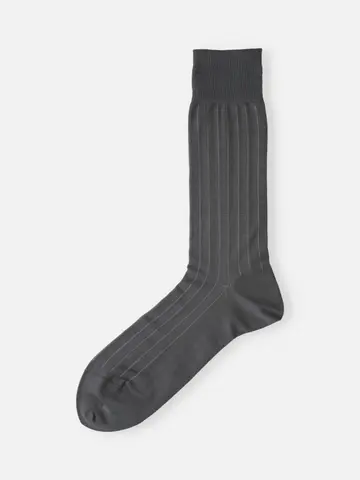 【Tabio MEN】連続シルケット ストライプソックス(27.0～29.0cm)