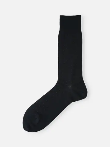 【Tabio MEN】連続シルケット ドットレギュラー丈ソックス 27.0～29.0cm