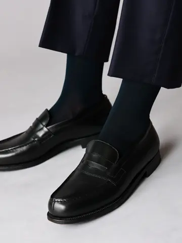 【Tabio MEN】連続シルケット無地レギュラー丈ソックス(27.0～29.0cm)