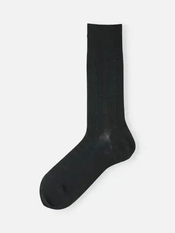 【Tabio MEN】連続シルケット加工/チェックレギュラー丈ソックス(27.0～29.0cm)