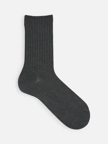 【Tabio MEN】ベーシックリブベタクルーソックス
