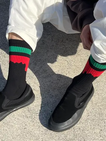 メンズ ドリップ柄ショート丈ソックス 靴下屋公式通販 Tabio オンラインストア 送料無料