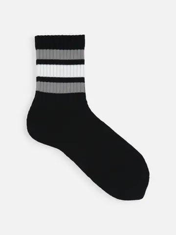 【Tabio MEN】アメリブクッションパイルラインクルー丈ソックス