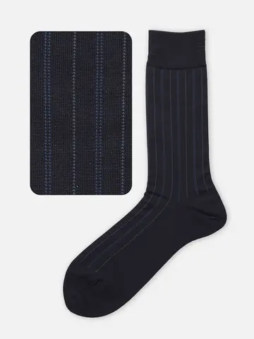 【Tabio MEN】【定番】チョークストライプ柄ソックス(27.0～29.0cm)