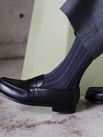 【Tabio MEN】チョークストライプレギュラーソックス(23.0～25.0cm)