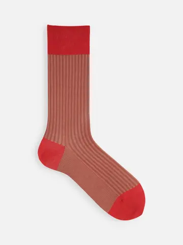 【Tabio MEN】JQストライプ柄レギュラーソックス(27.0～29.0cm)