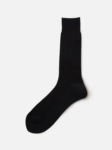 【Tabio MEN】綿100％リブレギュラーソックス 25cm