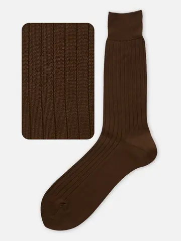 【Tabio MEN】綿100%リブレギュラーソックス 25cm