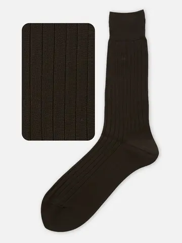 【Tabio MEN】綿100%リブレギュラーソックス 25cm