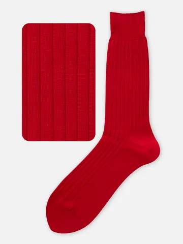 【Tabio MEN】綿100％リブレギュラーソックス 25cm