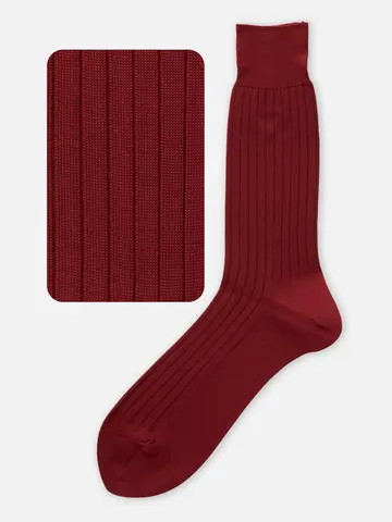 【Tabio MEN】綿100％リブレギュラーソックス 25cm