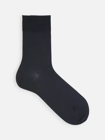 【Tabio MEN】綿履き口ゆったり3×1リブショートソックス