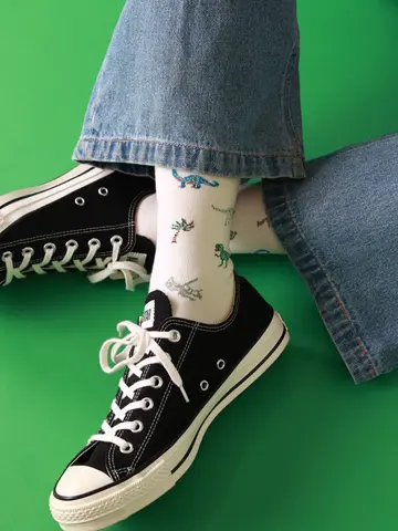 【Tabio MEN】 恐竜柄レギュラーソックス