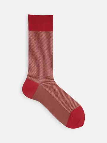 【Tabio MEN】JQ千鳥柄レギュラーソックス(27.0～29.0cm)