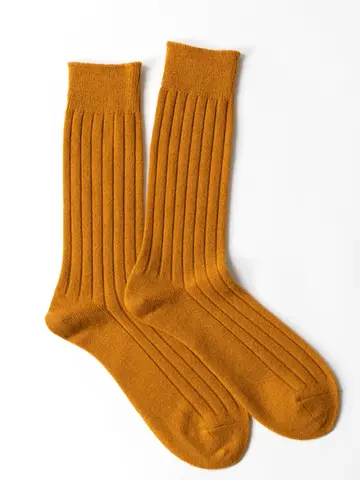 【Tabio MEN】WOOL太リブレギュラーソックス