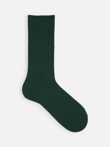 【Tabio MEN】WOOL太リブレギュラーソックス