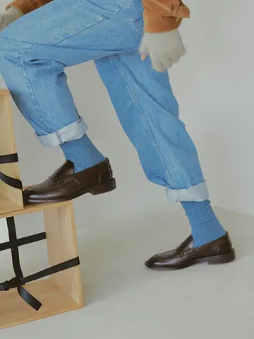 【Tabio MEN】WOOL太リブレギュラーソックス