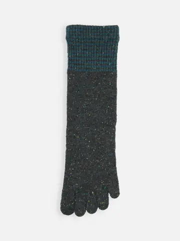 【Tabio MEN】WOOLネップ五本指レギュラー丈ソックス