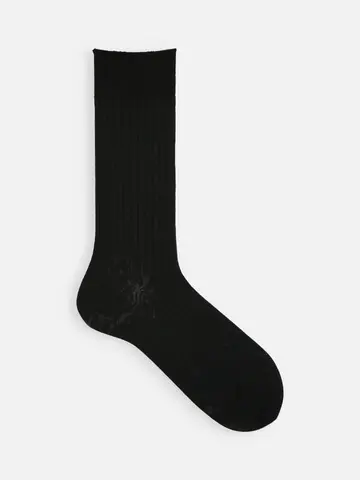 【Tabio MEN】綿麻リブレギュラーソックス