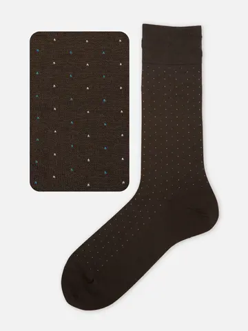 【Tabio MEN】綿麻ピンドットレギュラーソックス