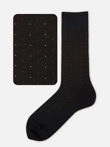 【Tabio MEN】綿麻ピンドットレギュラーソックス