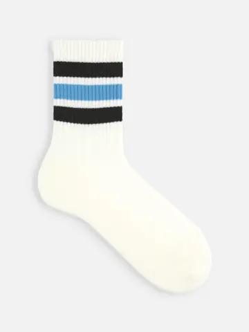 SALE!【Tabio MEN】3本ラインミドルパイルクルーソックス