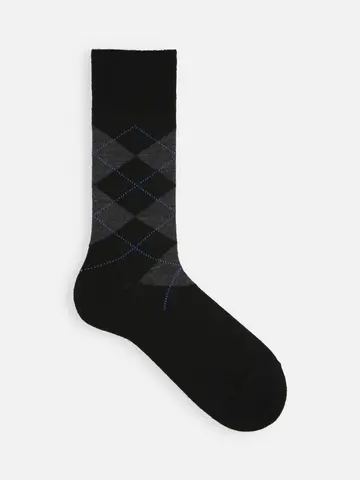 【Tabio MEN】WOOLアーガイルレギュラー丈ソックス
