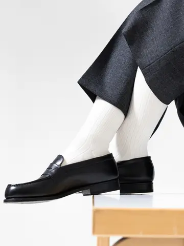 【Tabio MEN】Super120’sウールドレスリブレギュラー丈ソックス