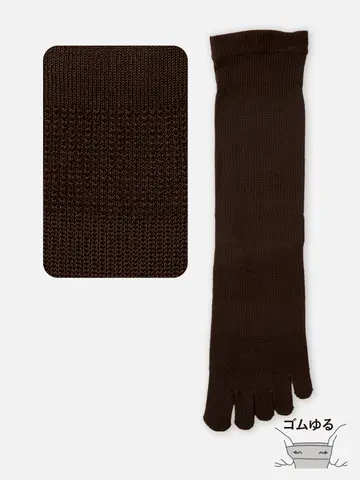 【Tabio MEN】ゴムゆるデオセル五本指クルー丈ソックス(27.0~29.0cm)
