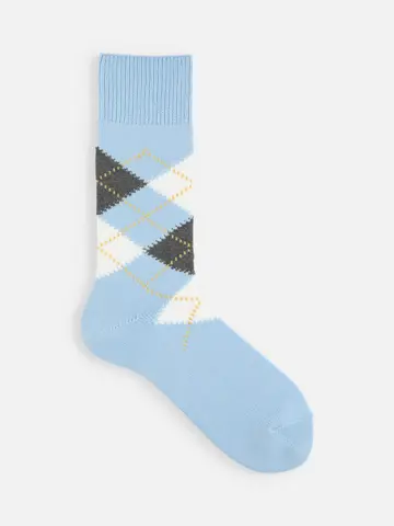 【Tabio MEN】綿アーガイルレギュラー丈ソックス