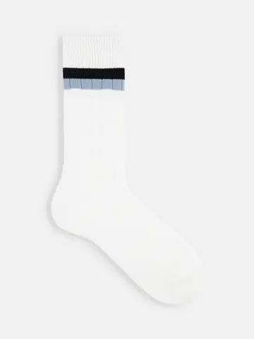 【Tabio MEN】クリケットラインレギュラー丈ソックス