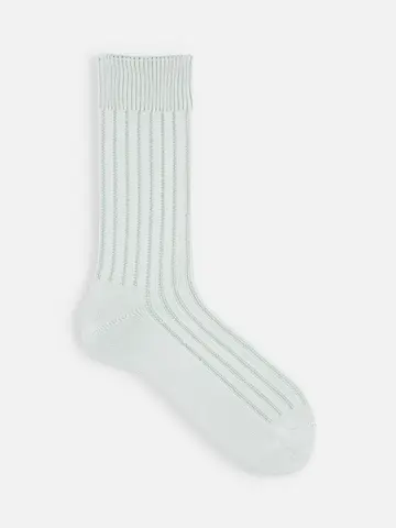 SALE!【Tabio MEN】オーガニックフィールド太リブ鹿の子ルーズクルー丈ソックス