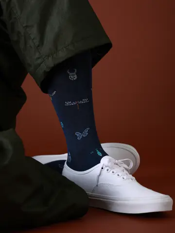 【Tabio MEN】昆虫柄レギュラー丈ソックス