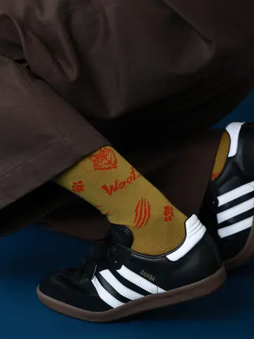 【Tabio MEN】ウルフパターンレギュラー丈ソックス