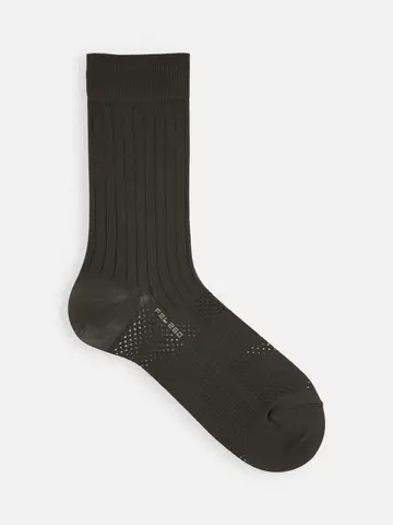 【Tabio MEN】軽い・涼しい・吸水・速乾　サポートクルー丈ソックス