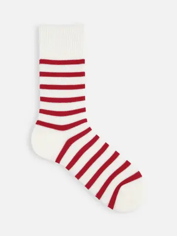 【Tabio MEN】SJボーダークルー丈ソックス