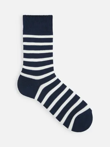 【Tabio MEN】SJボーダークルー丈ソックス