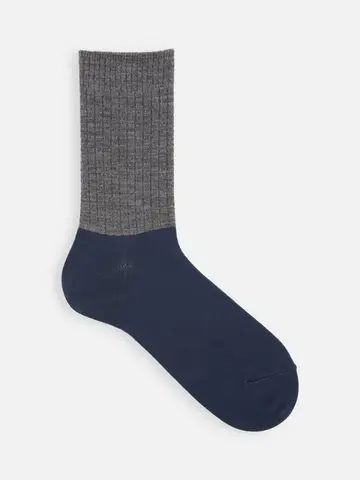 【Tabio MEN】足首ウールワッフルレギュラー丈ソックス