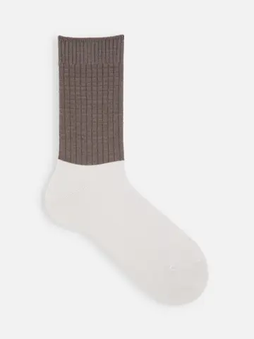 【Tabio MEN】足首ウールワッフルレギュラー丈ソックス