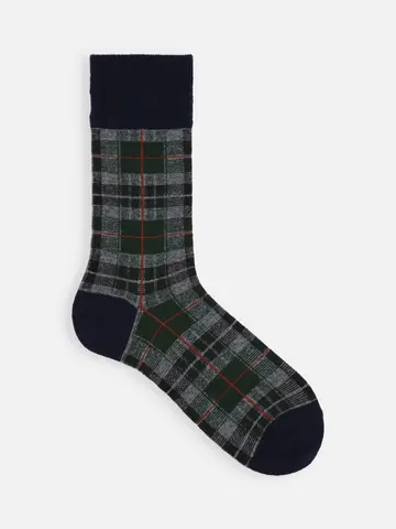 【Tabio MEN】WOOLタータンチェックレギュラー丈ソックス